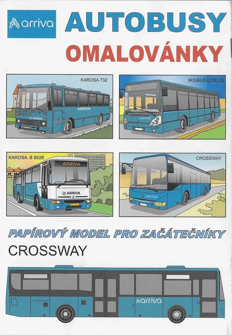 Vymaľuj a vystrihni Bestr A5 Autobusy Karosa a Crossway